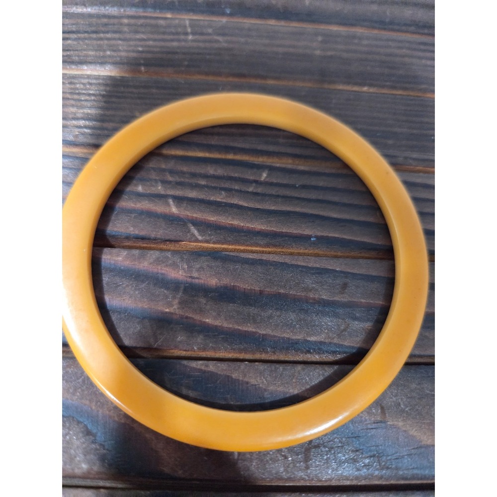 Bakelite Tested Vintage Bangle Bracelet Butterscotch 1/4" Thin Stackable